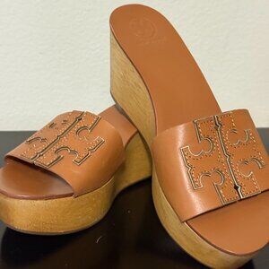 Tory Burch Patty Leather Platform Wedge